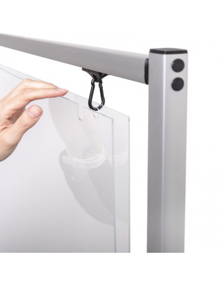 Poster Display srebrny ekspozytor do zawieszania plakatów A2