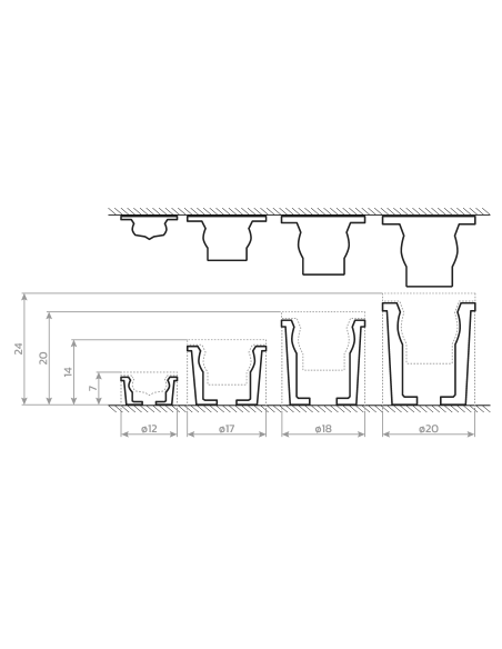 dystanse zatrzaskowe zbiorczy rys tech