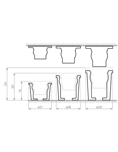 dystanse zatrzaskowe czarne zbiorczy rys tech