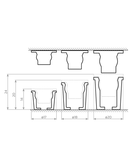 dystanse zatrzaskowe czarne zbiorczy rys tech