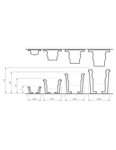 dystanse zatrzaskowe zbiorczy rys tech