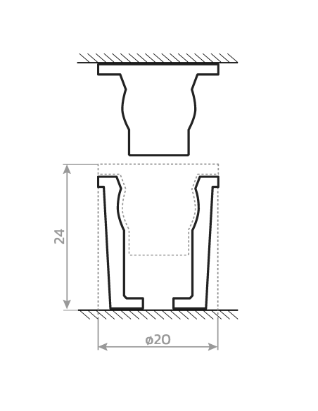 dystanse na klej rys tech duże