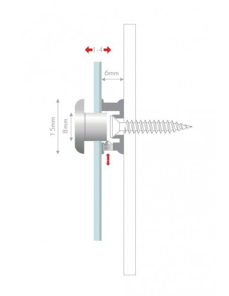 Śruba dystansowa - Fisso Mini 15x6