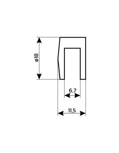 Podpórka na identyfikatory rys tech