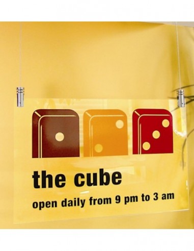 Tabliczka podwieszona na uchwytach Fisso Steel Univers