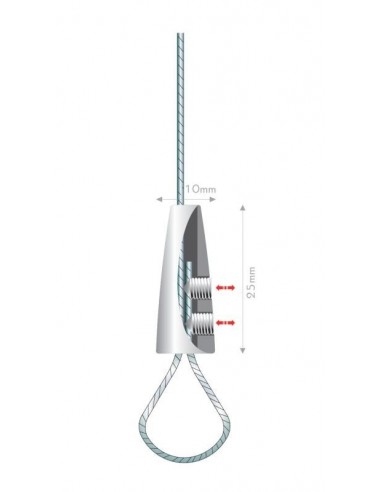 Ozdobny zacisk do linek Fisso Lasso