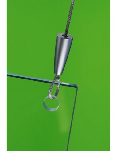 Zacisk na linkę do podwieszania tabliczek Fisso Lasso