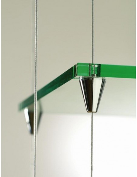 Półka powieszona na uchwytach Fly Pyramid