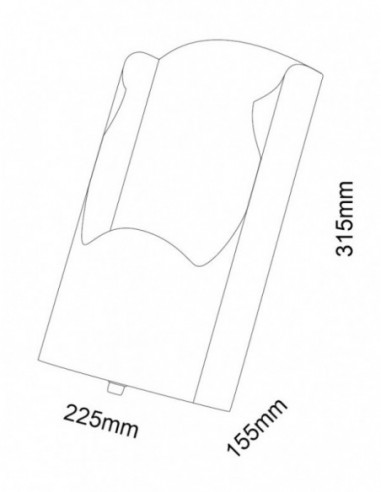 Kieszeń na ulotki T-Tray wymiary Kieszeń na ulotki T-Tray wymiary