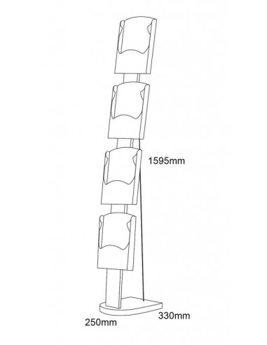 Stojak na ulotki Solidzip wymiary