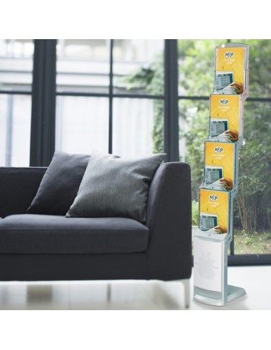 Stojak z kieszeniami na ulotki A4 Realzip