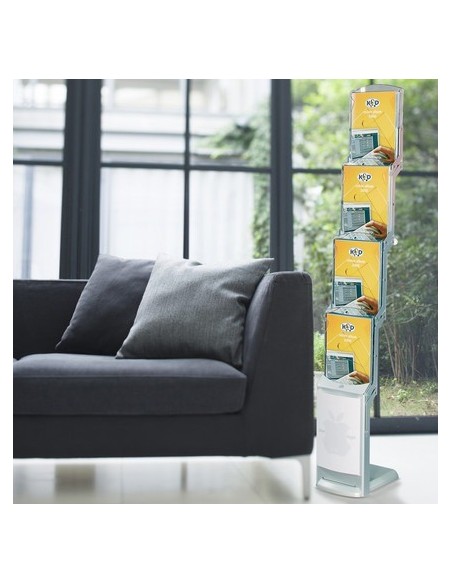 Stojak z kieszeniami na ulotki A4 Realzip