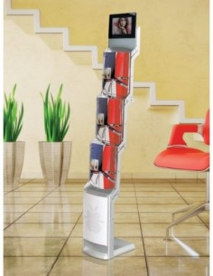 Stojak na ulotki z wyświetlaczem LCD Zip Media 2