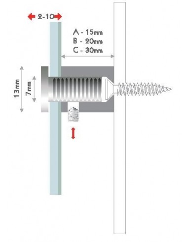 Dystanse Fisso Steel - 13x15 | 13x30...