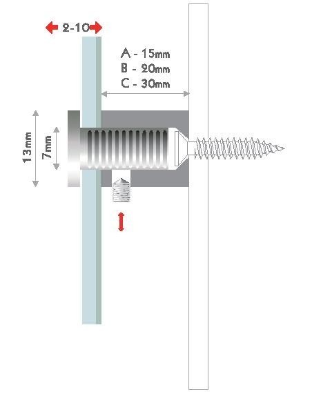 Dystanse Fisso Steel - 13x15 | 13x30 | 15x15 | 20x20 | 25x25 | 50x50
