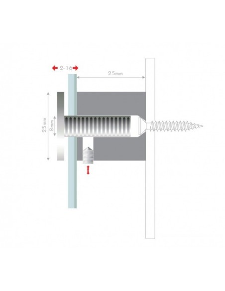 Dystanse Fisso Steel - 13x15 | 13x30 | 15x15 | 20x20 | 25x25 | 50x50