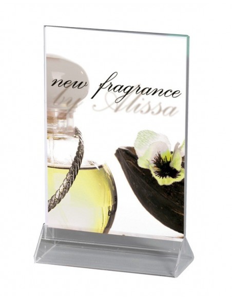 Stojaczek na ulotkę dwustronny