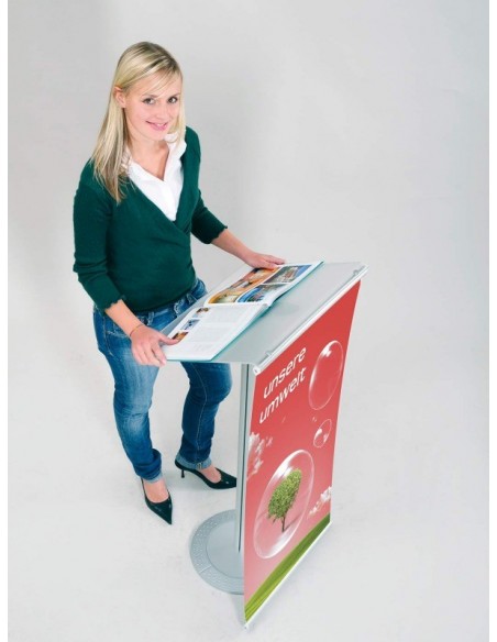 Stojak informacyjny Desk soistes z bannerem Stojak informacyjny Desk soistes z bannerem