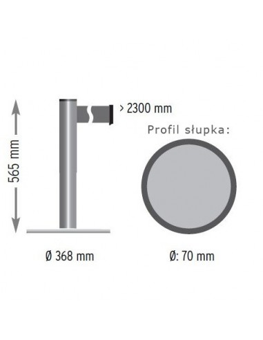 Słupek z taśmą Expo