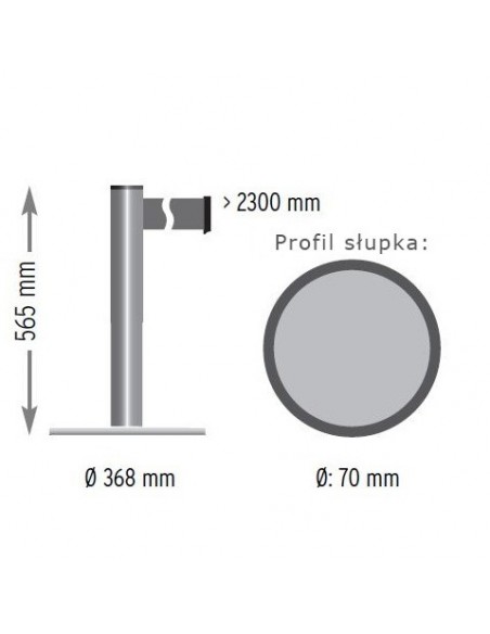 Słupek z taśmą Expo