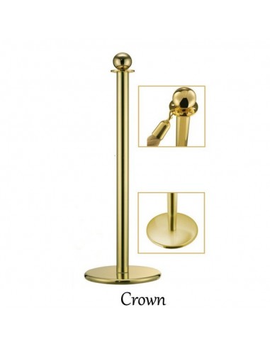 Słupek hotelowy Crown złoty