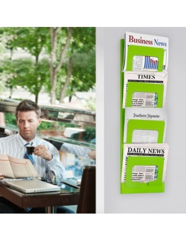 Gazetnik ścienny zielony