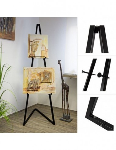 Metalowa sztaluga czarna