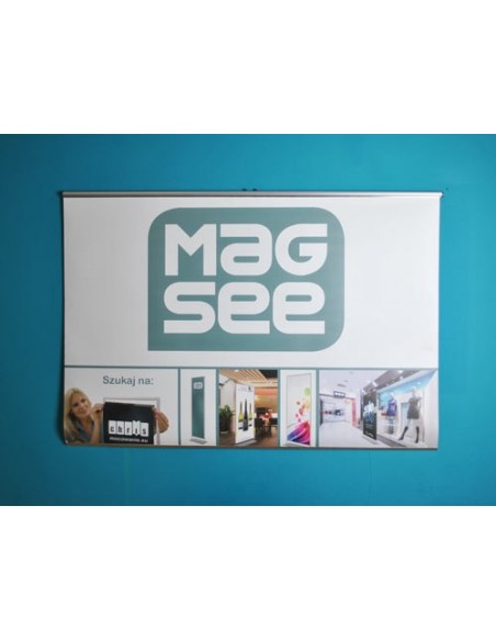 Wieszanie plakatów na listwach magnetycznych