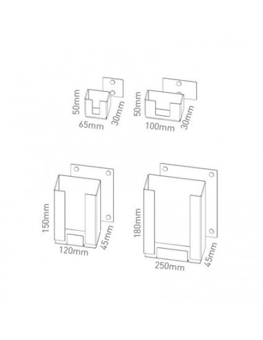 Wymiary kieszeni magnetycznych Wymiary kieszeni magnetycznych