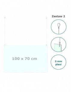 Osłona antywirusowa do podwieszenia 100  x 70 cm - zestaw 1 2