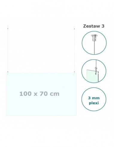 Osłona antywirusowa do podwieszenia 100  x 70 cm - zestaw 3 Osłona antywirusowa do podwieszenia 100  x 70 cm - zestaw 3