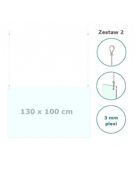 Osłona antywirusowa do podwieszenia 130 x 100 cm