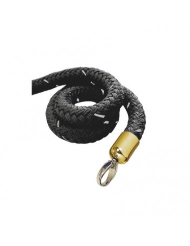 Czarny sznur z zakończeniami mosiądz
