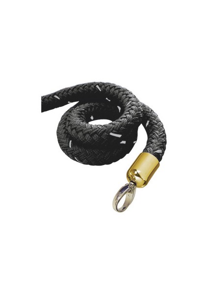 Czarny sznur z zakończeniami mosiądz
