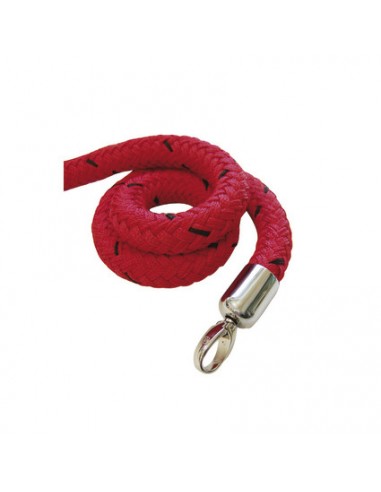 Czerwony sznur z zakończeniami chrom
