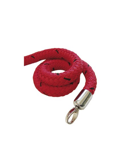 Czerwony sznur z zakończeniami chrom