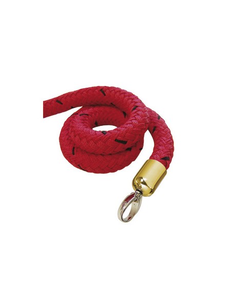 Czerwony sznur z zakończeniami mosiądz