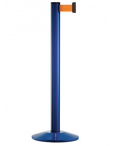 Słupek odgradzający z taśmą niebieski Słupek odgradzający z taśmą niebieski