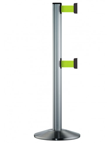 Słupki z podwójną taśmą Double Belt chrom szczotkowany Słupki z podwójną taśmą Double Belt chrom szczotkowany