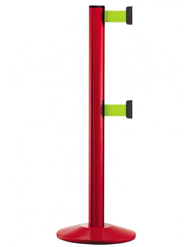Słupki z podwójną taśmą Double Belt czerwony Słupki z podwójną taśmą Double Belt czerwony