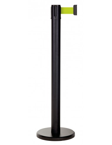 Słupek odgradzający z taśmą Pure czarny