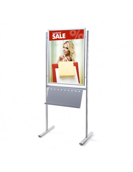 Wolnostojąca rama plakatowa z półką Info Board