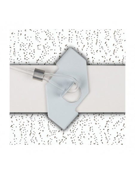 Montaż klipsu obrotowego na profilu sufitu podwieszanego