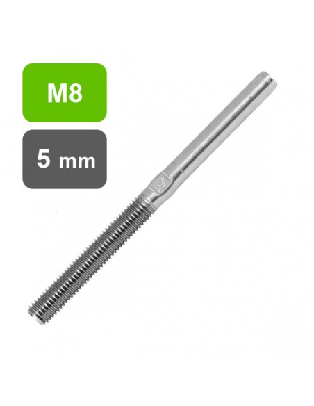 Końcówka gwintowana M8 do linki 5 mm