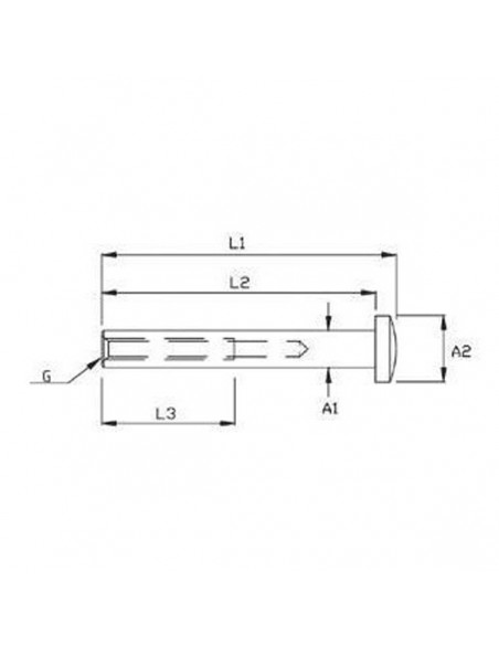 Naciąg z gwintem wewnętrznym M6 do balustrady