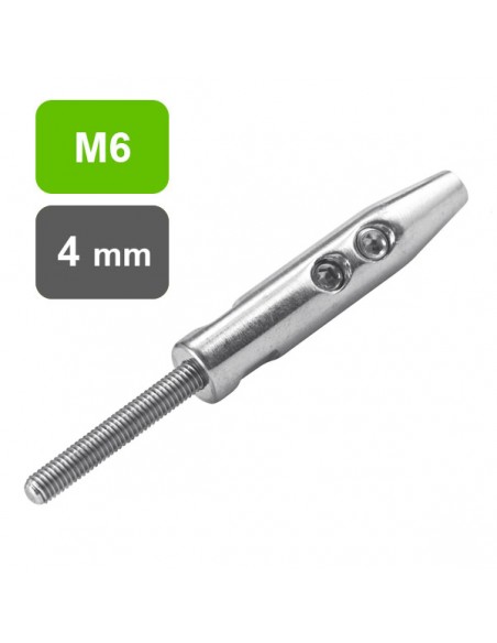 Terminal do linki 4 mm z gwintem zewnętrznym DIY