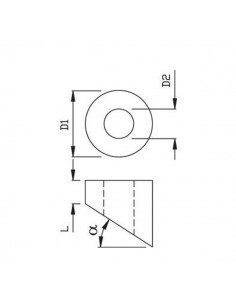Podkładka stalowa do prowadzenia linki po skosie 40° - 8,5 mm 2