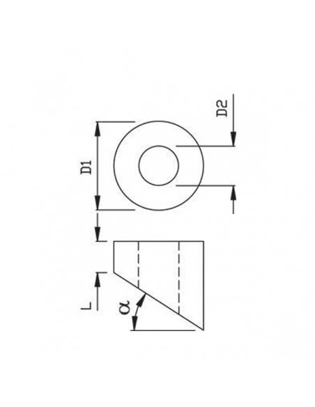 Podkładka stalowa do prowadzenia linki po skosie 40° - 8,5 mm