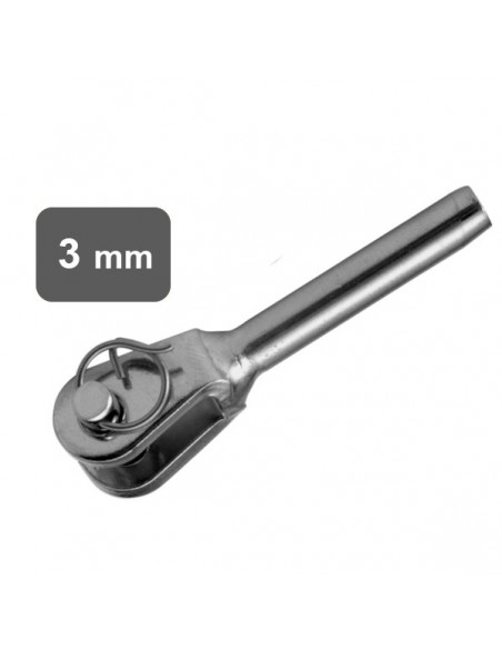 Mini zacisk widełkowy na linkę 3 mm | Mocowanie.eu