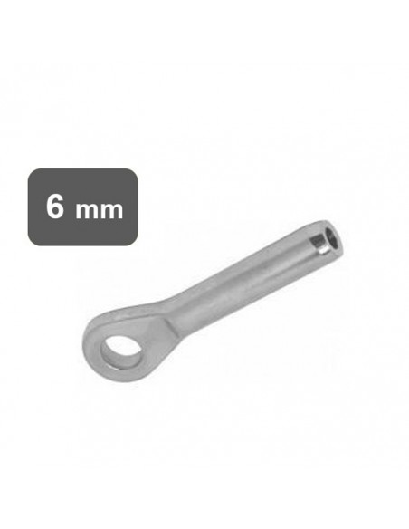 Mini zacisk linki 6 mm z oczkiem